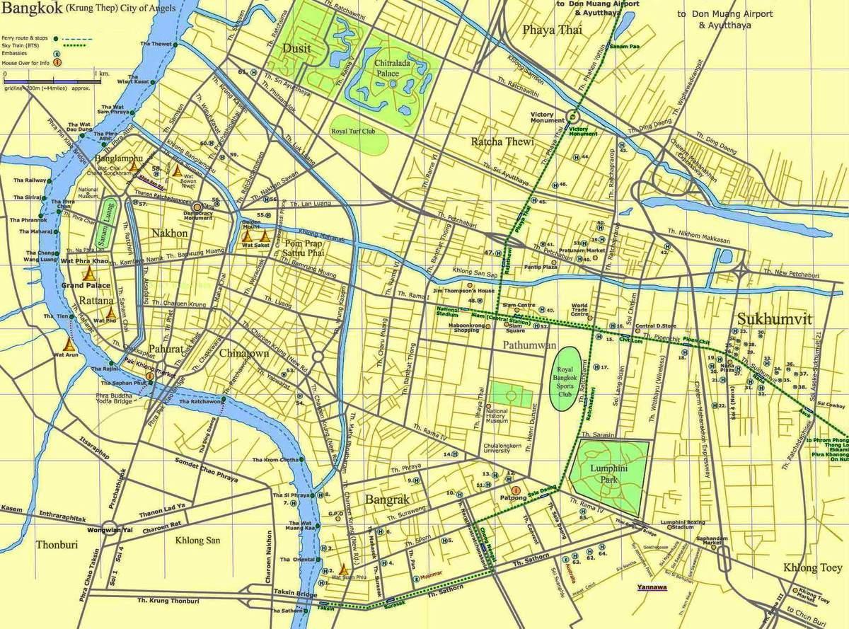 kaart van bangkok pad