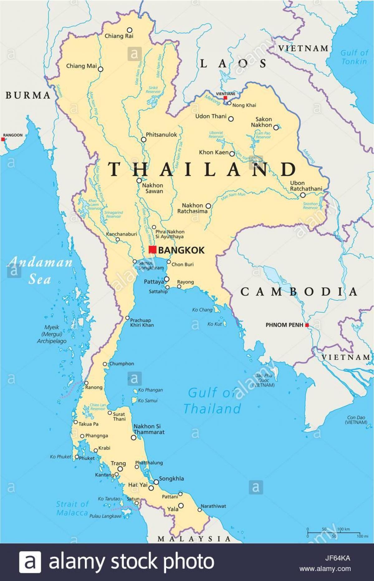 bangkok thailand wêreld kaart