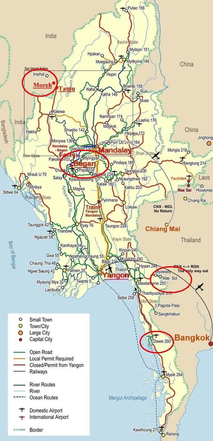 kaart van bangkok snelweg