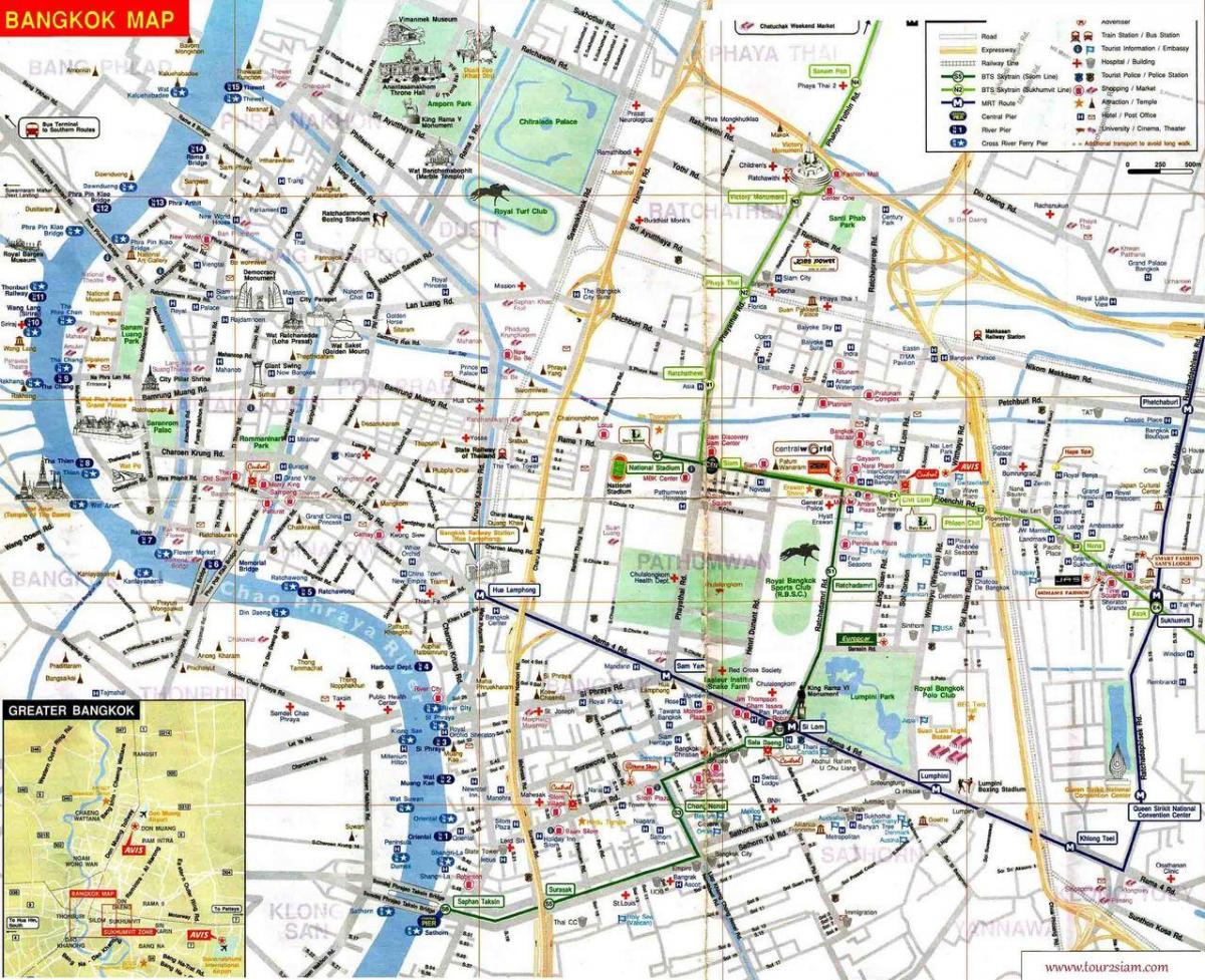 kaart van mbk bangkok