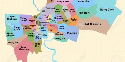 Kaart van bangkok distrik