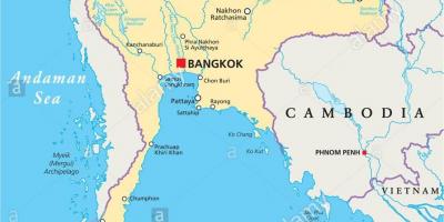 Bangkok thailand wêreld kaart