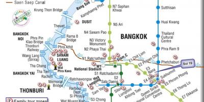 Bangkok openbare vervoer kaart