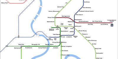 Lughawe rail link kaart bangkok