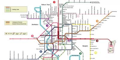 Bangkok metro stasie kaart