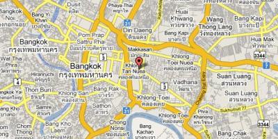 Kaart van sukhumvit gebied bangkok