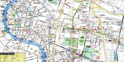 Bangkok toeriste kaart engels